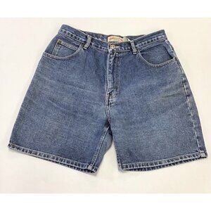 St. John's Bay Vintage Denim Jean Shorts Size 10 Blue High Rise Mom 6" Inseam
